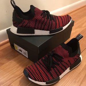 Adidas NMD_R1 STLT Primeknit shoes - Red and Black